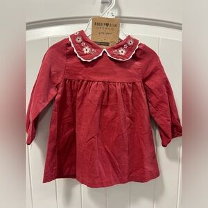 18 Month Baby Girl Two Piece Set Dress and Tights Toddler Embroidered dress